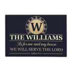 Luvingrace M93 Luxury Monogram Collection As For My House Personalized Doormat