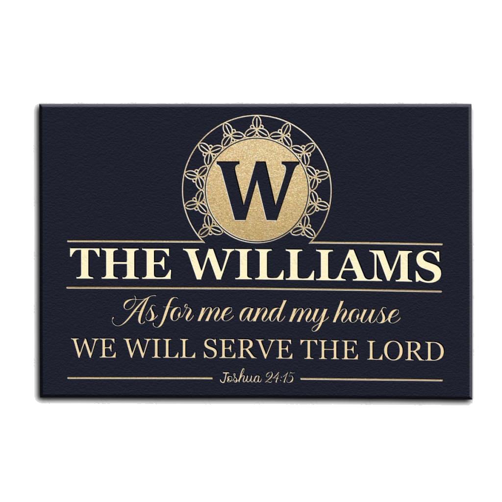 Luvingrace M93 Luxury Monogram Collection As For My House Personalized Doormat