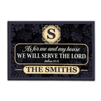 Luvingrace M94 Decorative Monogram Collection As For My House Personalized Doormat