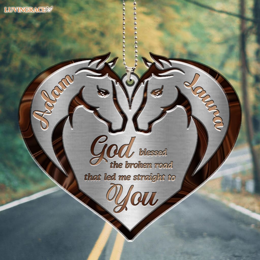 Luvingrace M94 Horse Couple God Blessed Personalized Ornament
