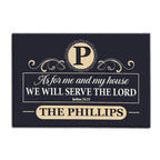 Luvingrace M95 Elegant Monogram Collection As For My House Personalized Doormat