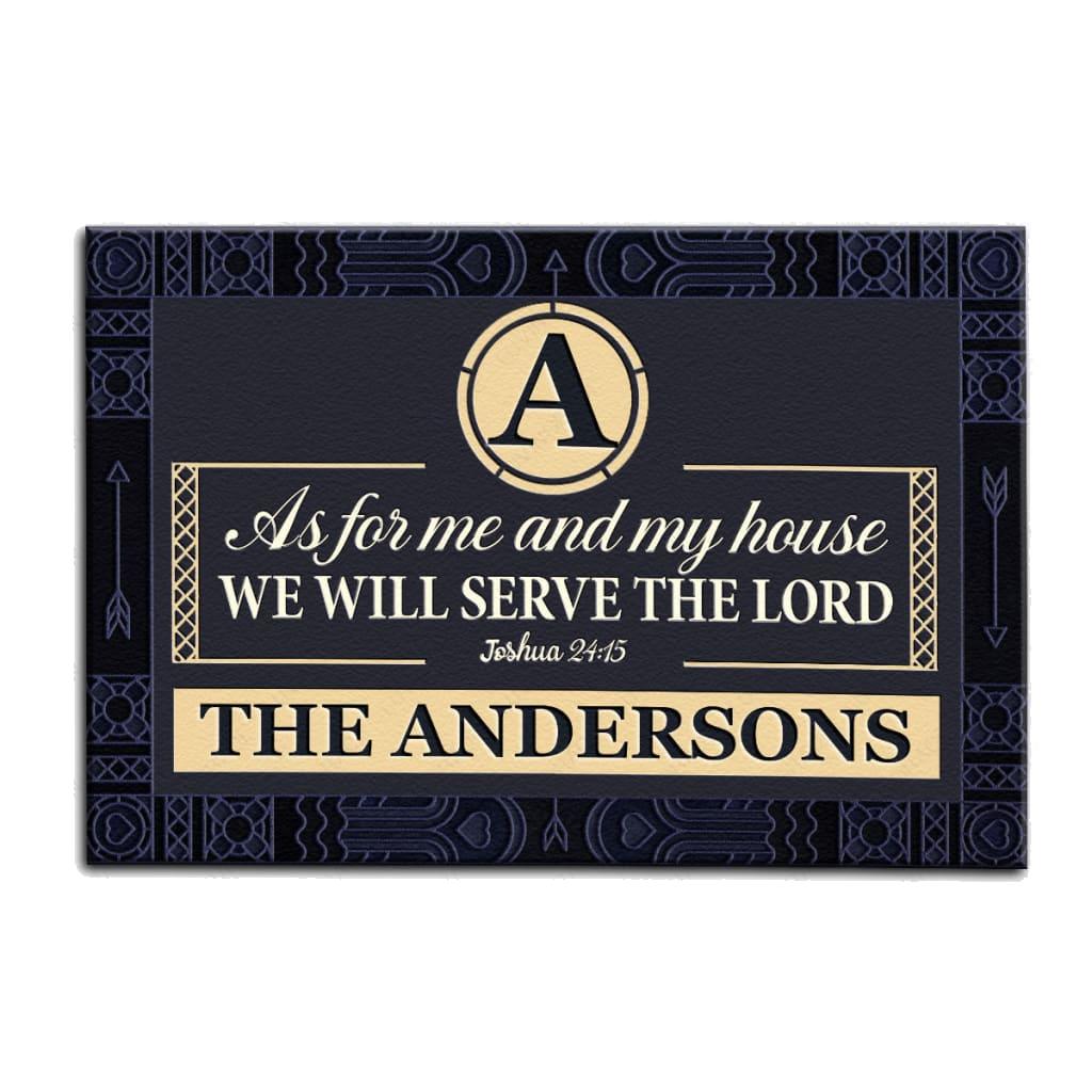 Luvingrace M96 Decorative Monogram Collection As For My House Personalized Doormat