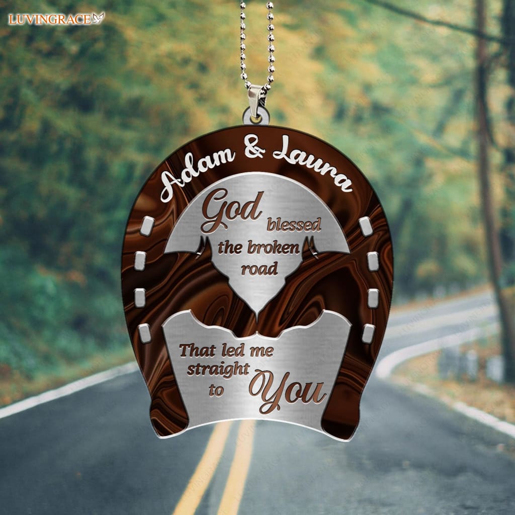 Luvingrace M96 Horse Couple God Blessed Personalized Ornament