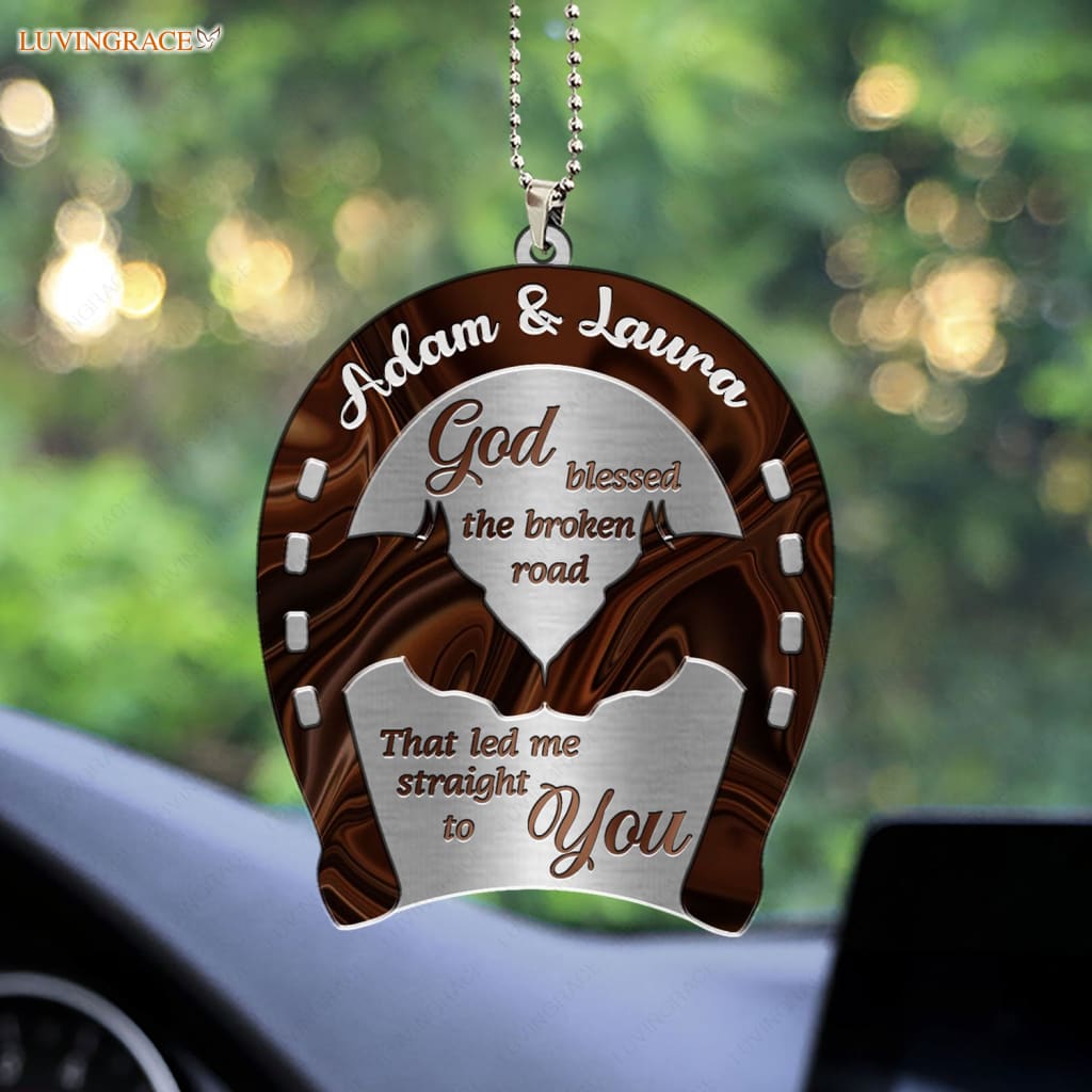 Luvingrace M96 Horse Couple God Blessed Personalized Ornament