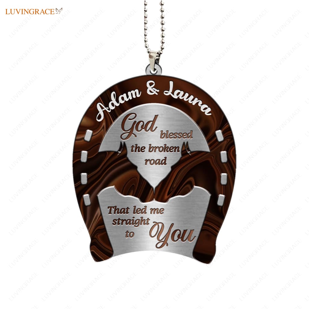 Luvingrace M96 Horse Couple God Blessed Personalized Ornament
