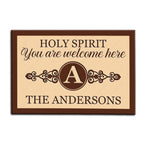Luvingrace M99 Decorative Monogram Collection Holy Spirit Personalized Doormat