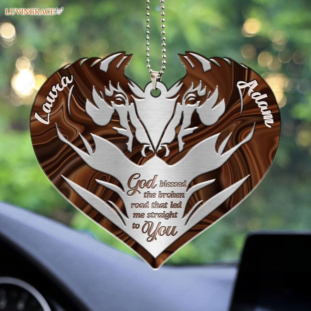 Luvingrace M99 Horse Couple God Blessed Personalized Ornament