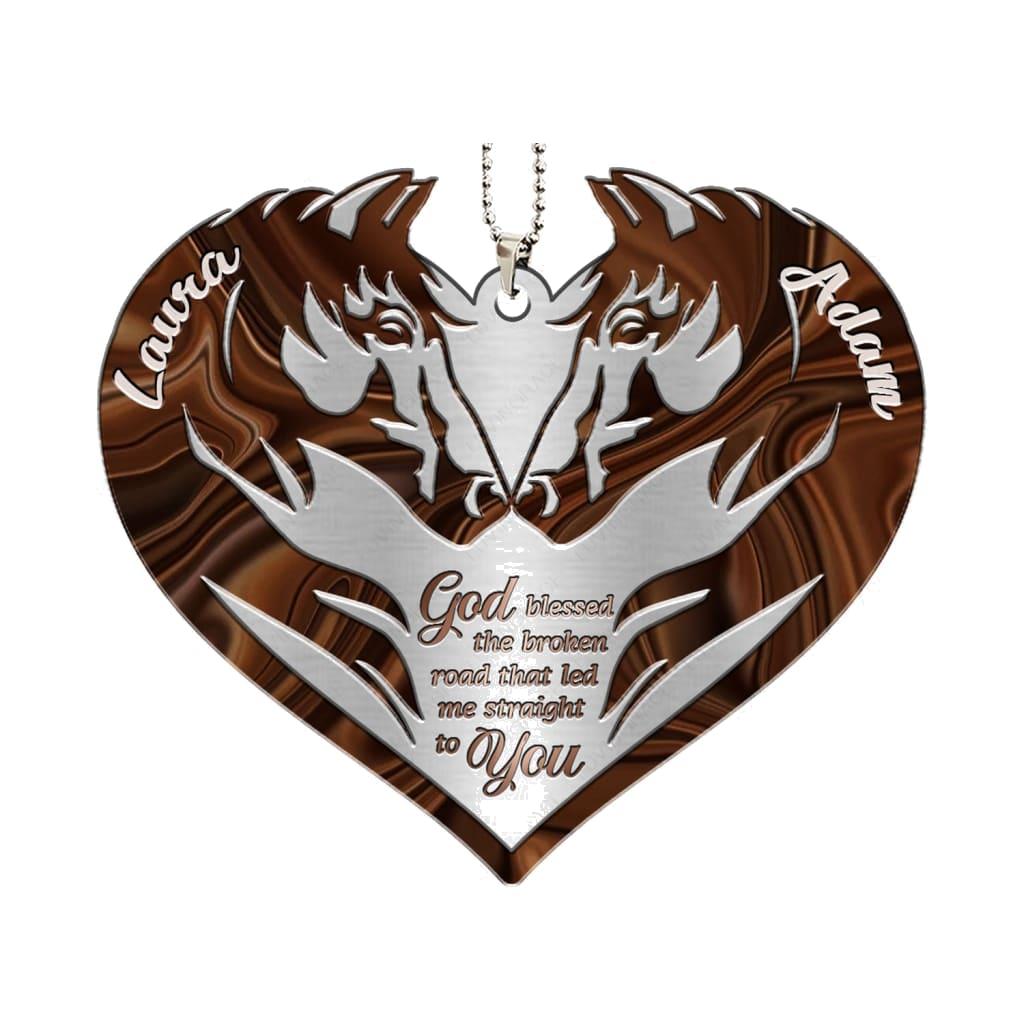 Luvingrace M99 Horse Couple God Blessed Personalized Ornament