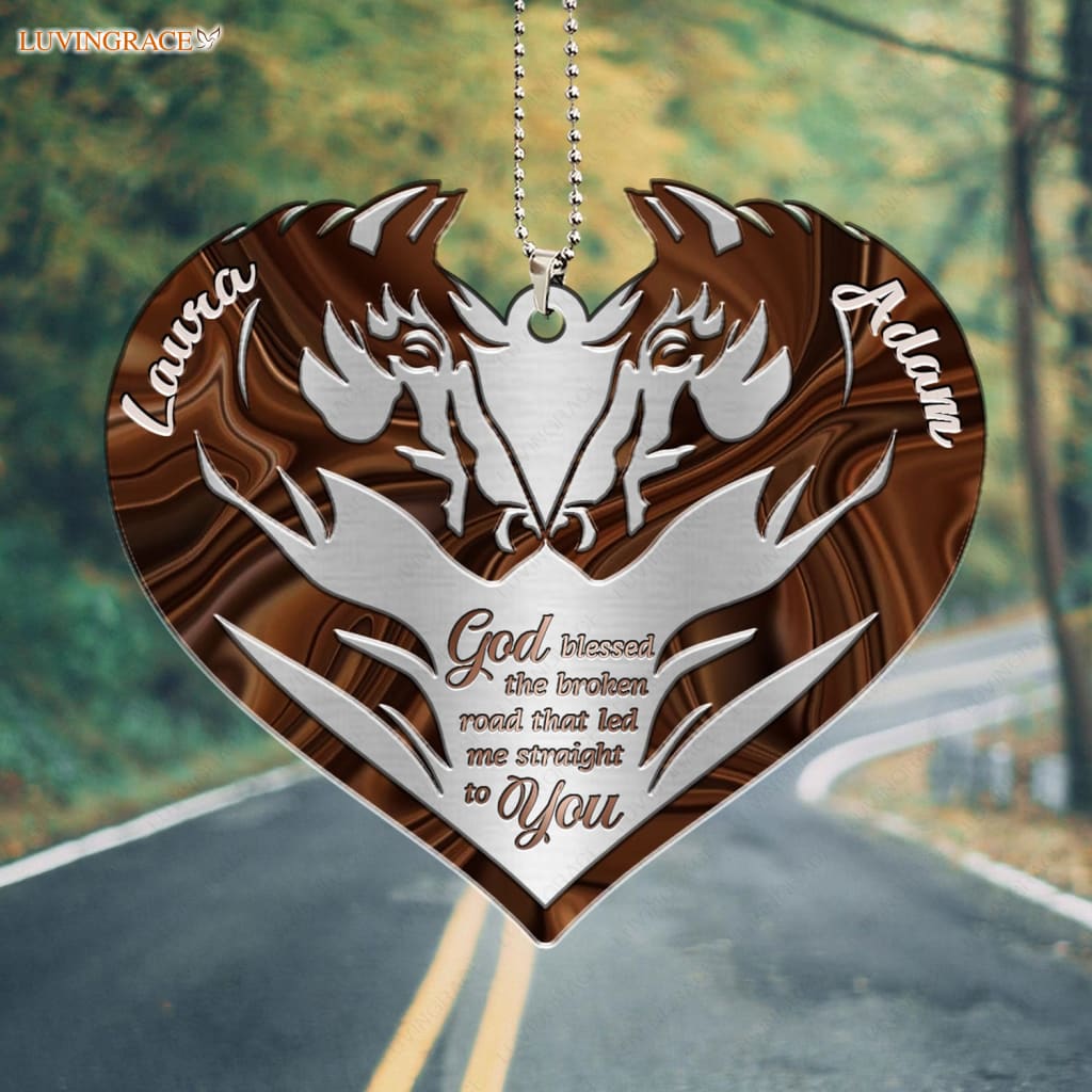 Luvingrace M99 Horse Couple God Blessed Personalized Ornament