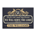 Luxury Premium With Monograms Serve The Lord Personalized Doormat