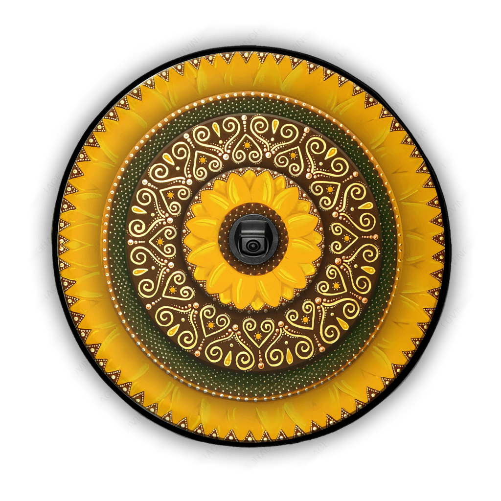Mandala Sunflower Tire Cover Car Accessories