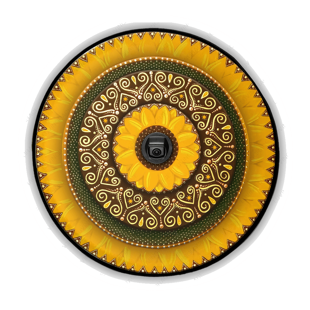 Mandala Sunflower Tire Cover Car Accessories