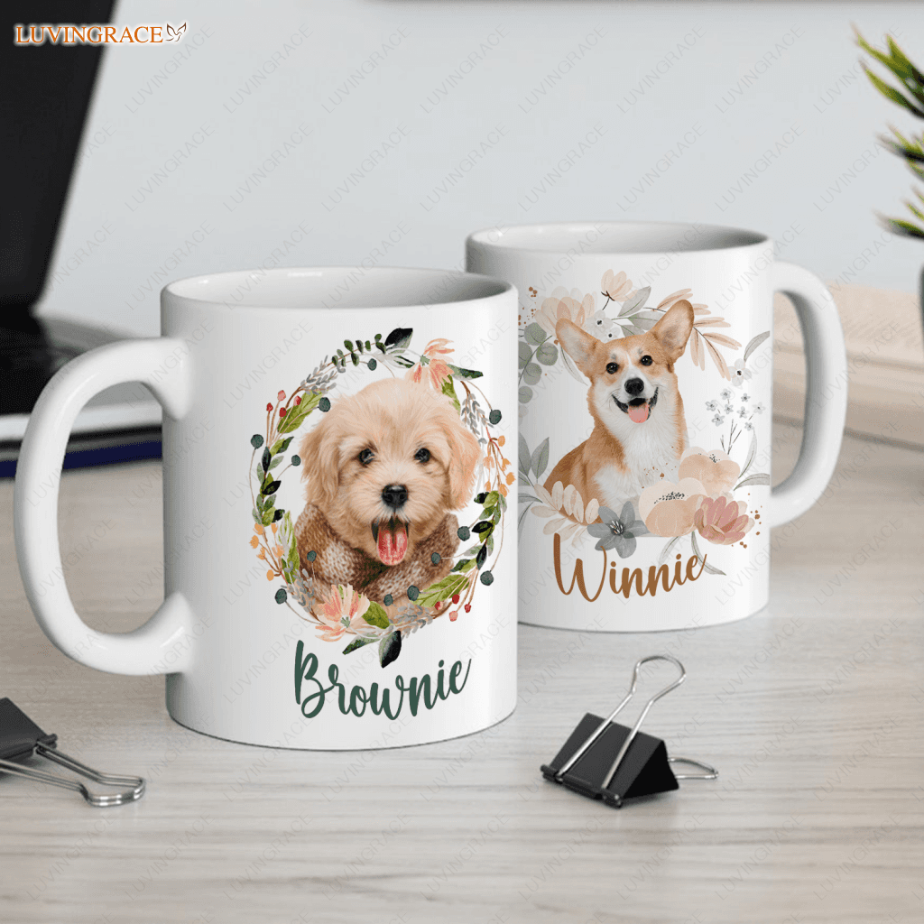 Masterpiece Floral Pet Mug From Photo - Personalized Custom Ceramic