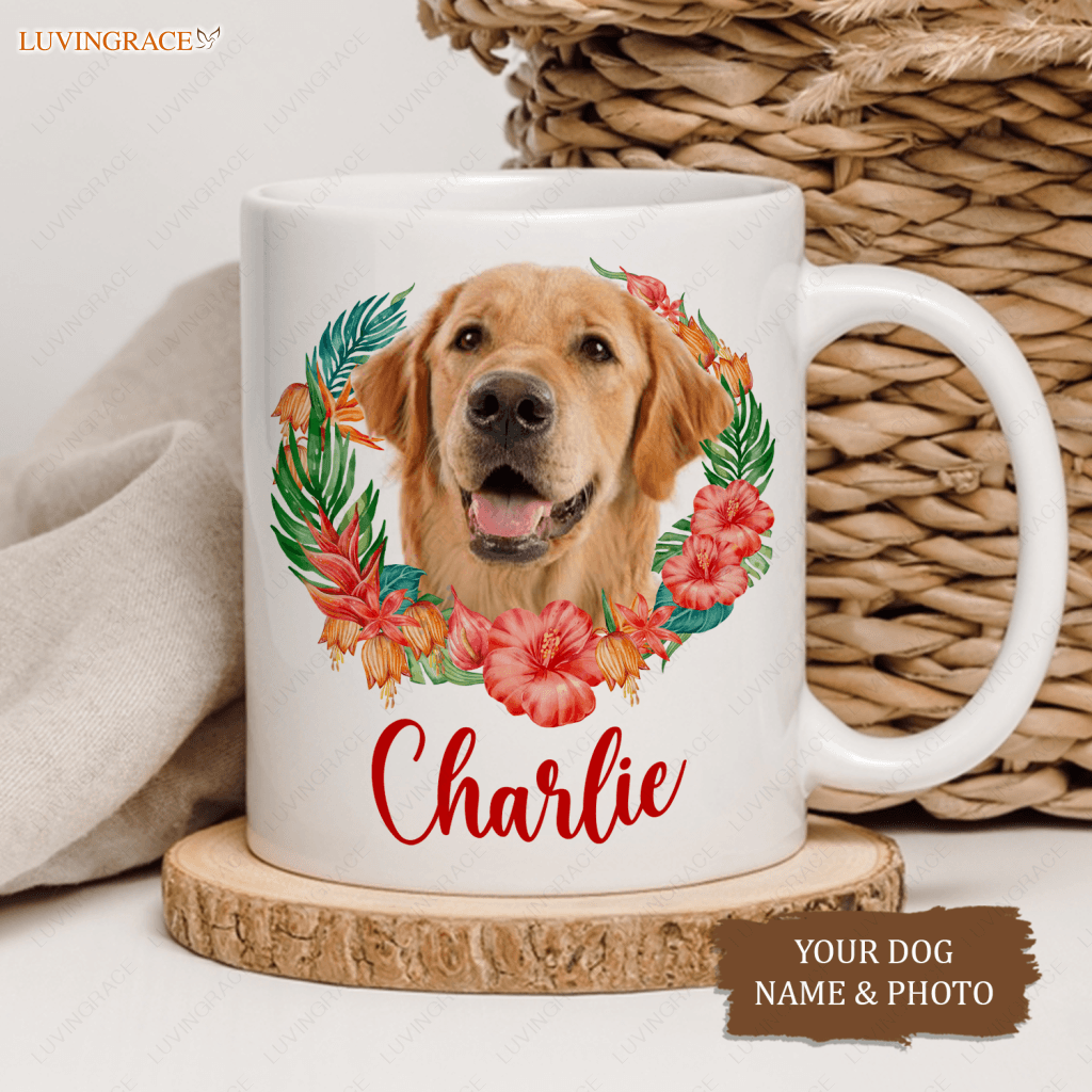 Masterpiece Floral Pet Mug From Photo - Personalized Custom Ceramic