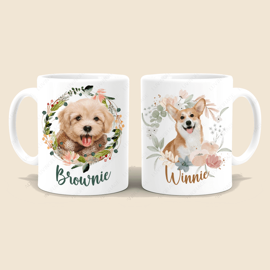 Masterpiece Floral Pet Mug From Photo - Personalized Custom Mug