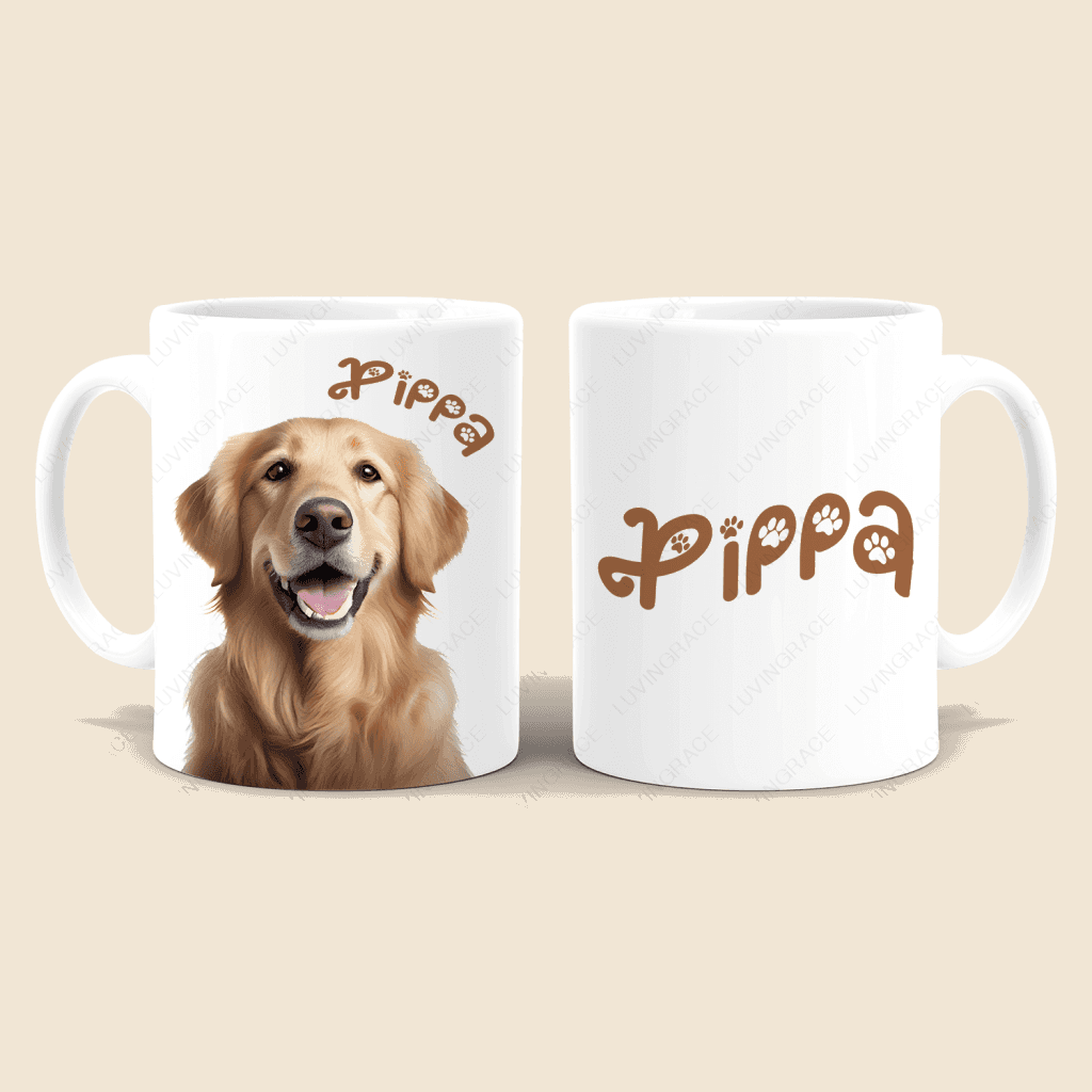 Masterpiece Pet Mug From Photo - Digital Painting Pet Portrait Personalized Custom Mug
