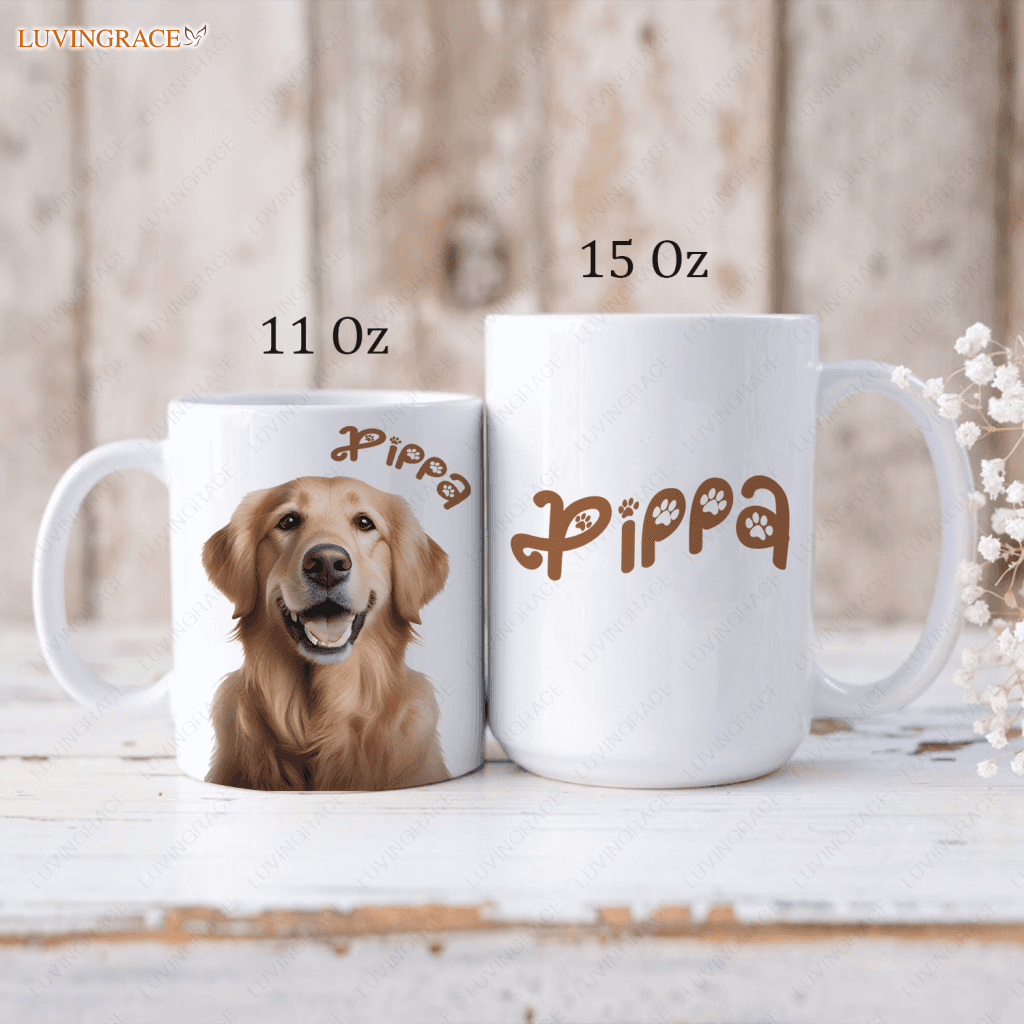 Masterpiece Pet Mug From Photo - Digital Painting Portrait Personalized Custom Ceramic
