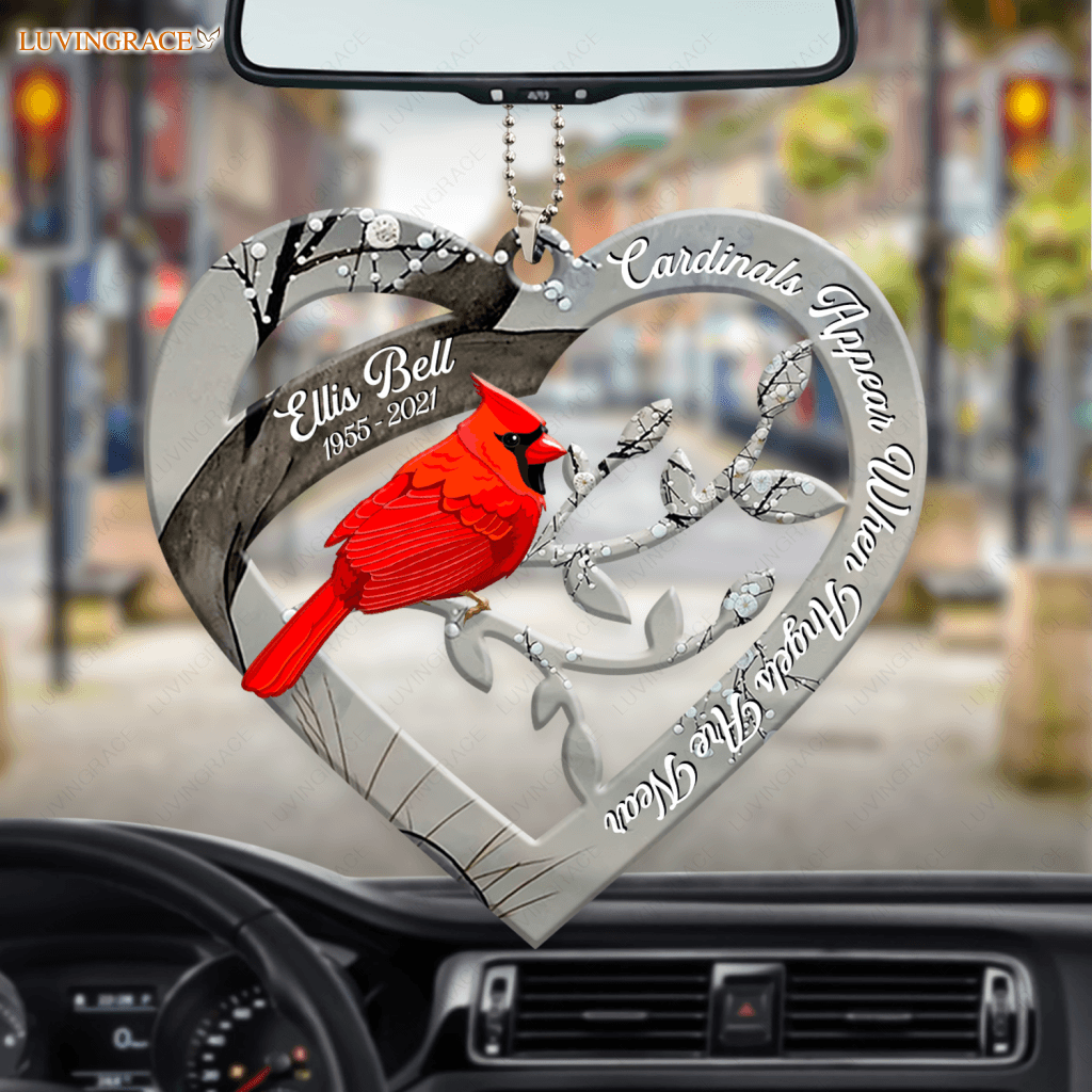 Memorial Red Cardinal Personalized Ornament