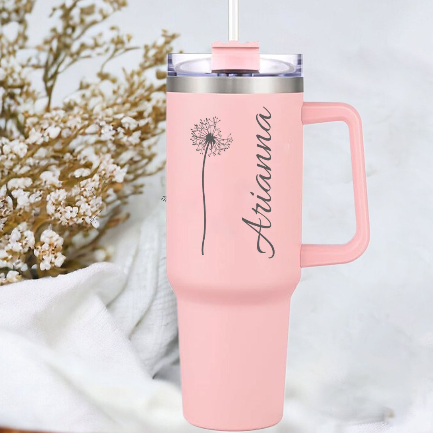She will not fall 40oz Tumbler Travel Cup - Birthday, Christmas Gifts for Women - Religious, Self Care Inspiration Gifts
