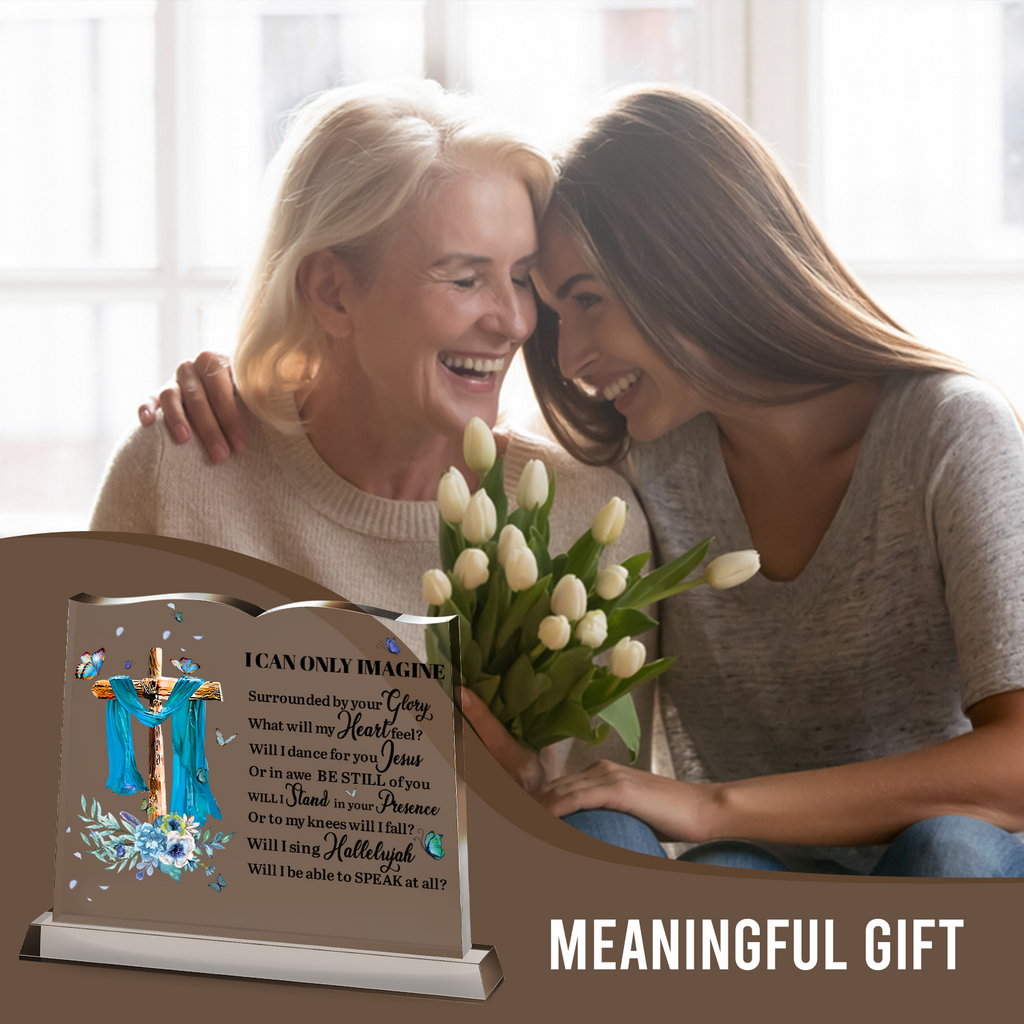 Miracle Worker Book Shaped Acrylic Plaque Christian Gifts Bible Verses Religious Gifts