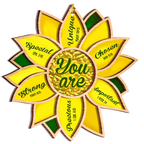 Sunflower You Are Bible Identity In Christ Ornament 2 Layers Christmas Car Hanging Wooden Acrylic Ornament
