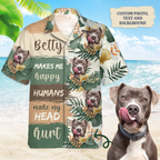 Dogs make me happy - Personalized Custom Unisex Hawaiian Shirt