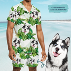 Tropical Summer Hawaii Upload Image Family, Dog, Cat - Personalized Custom Unisex Hawaiian Shirt