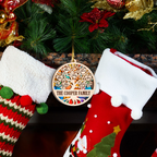 Christmas Family Tree Stained Glass Custom Two Layers Suncatcher Ornament Christmas Ornament Car Hanging Ornament