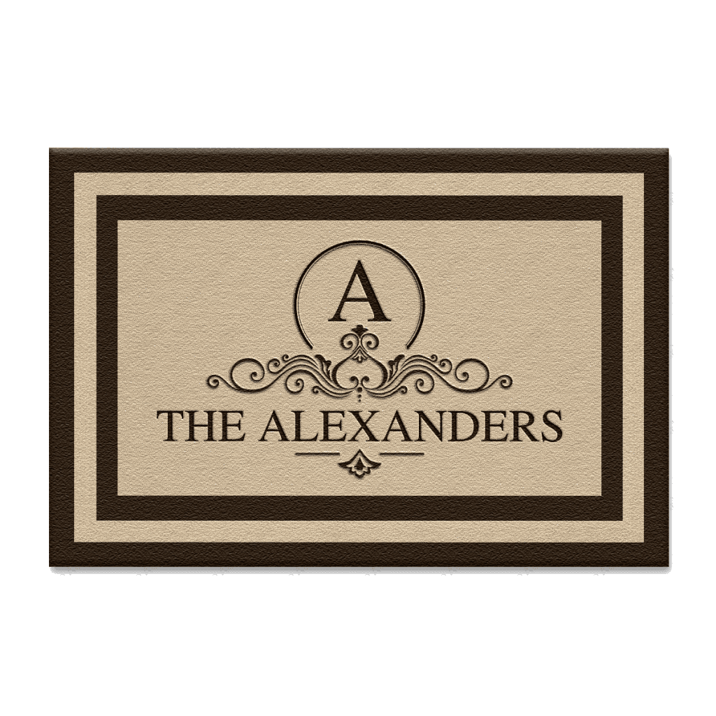 Monogram Custom Family Last Name Doormat