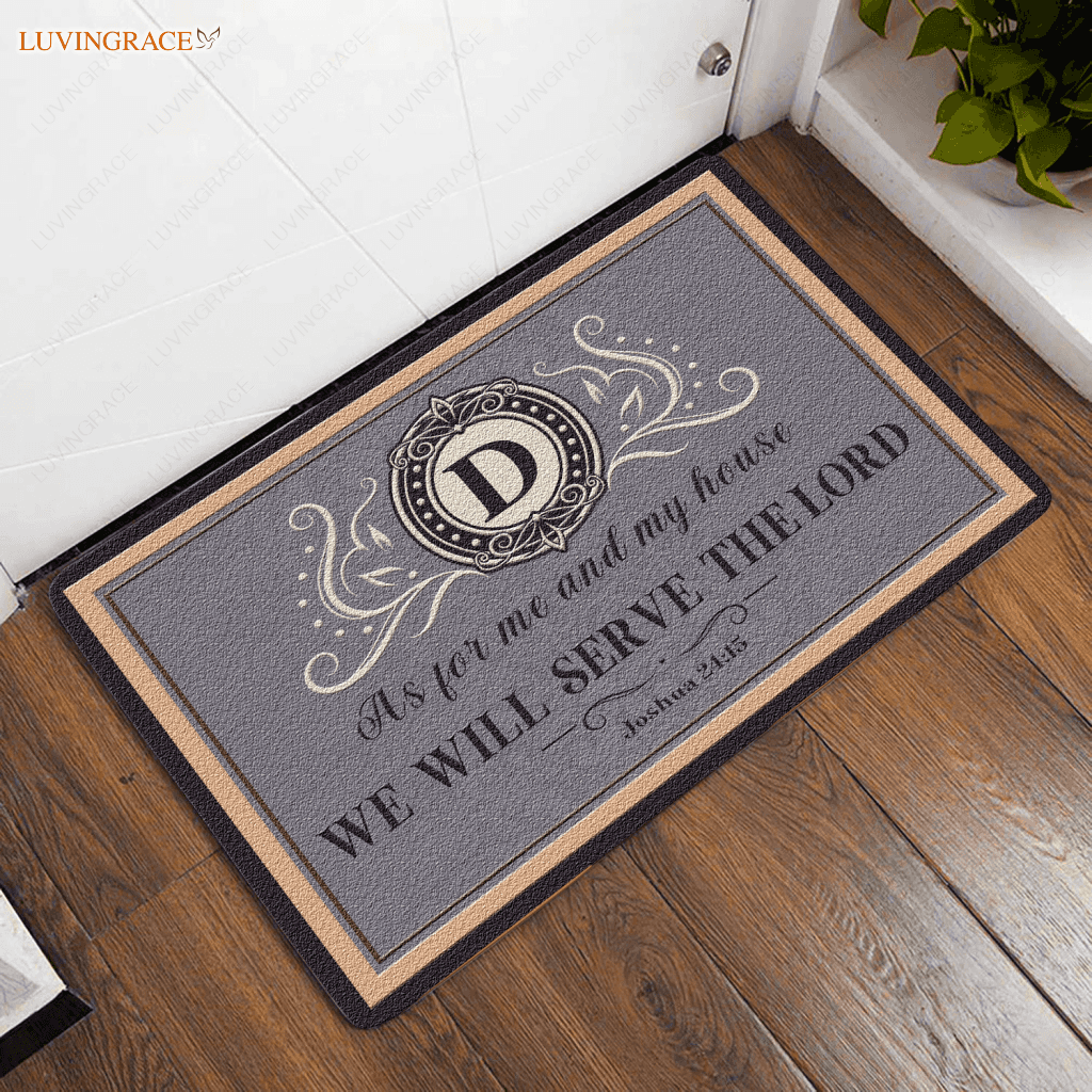 Monogram Griseldis Serve The Lord Personalized Doormat