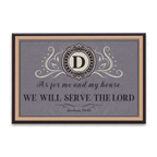 Monogram Griseldis Serve The Lord Personalized Doormat