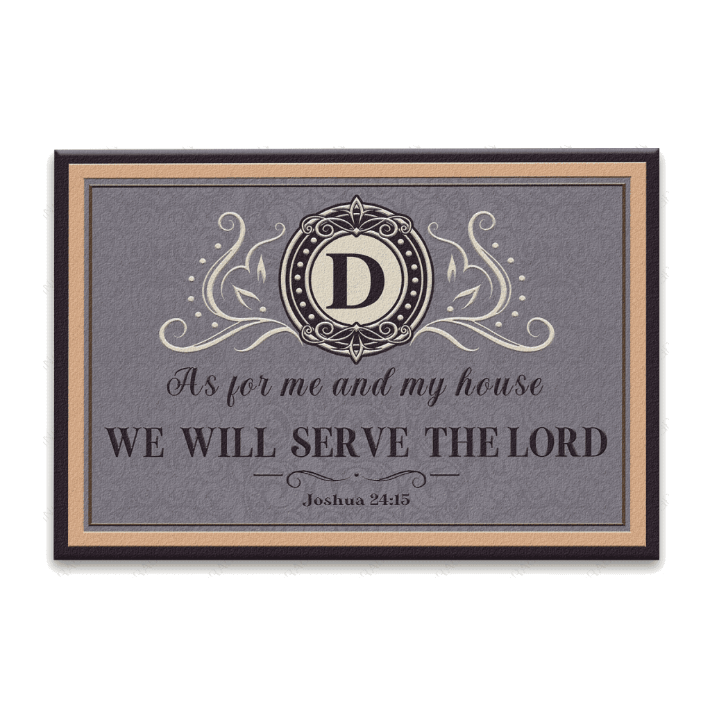 Monogram Griseldis Serve The Lord Personalized Doormat