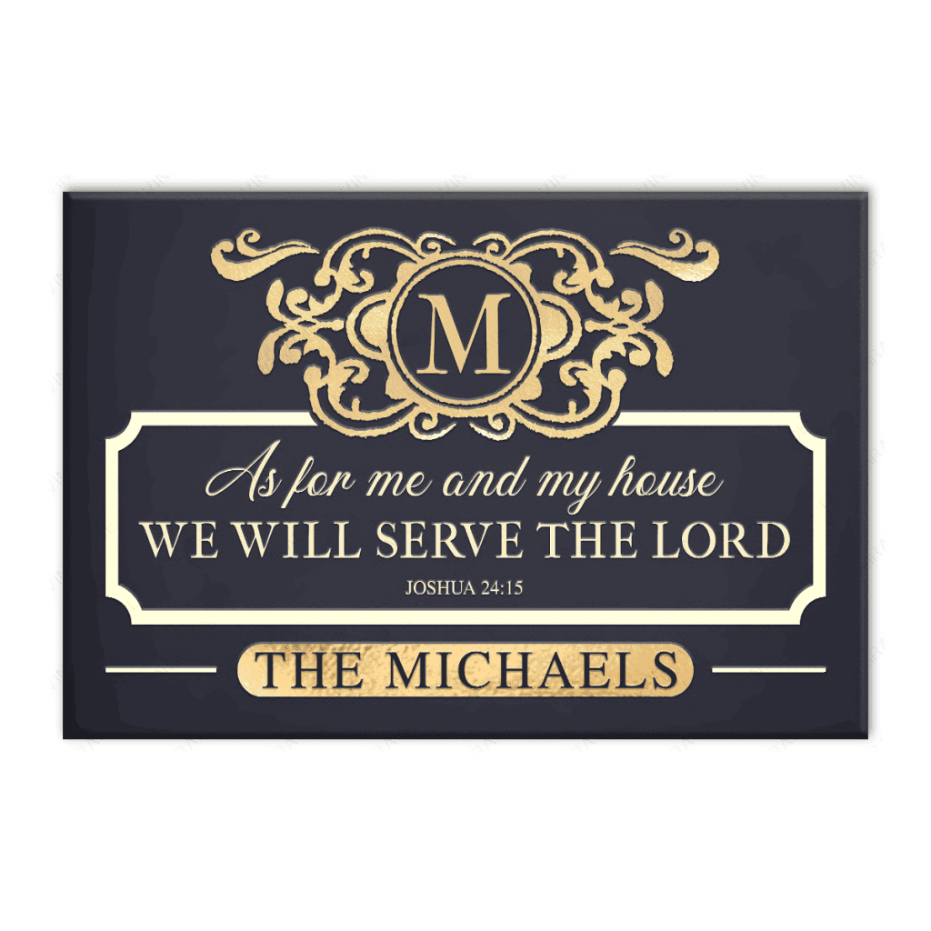 Monogram Initial As For Me And My House Personalized Doormat