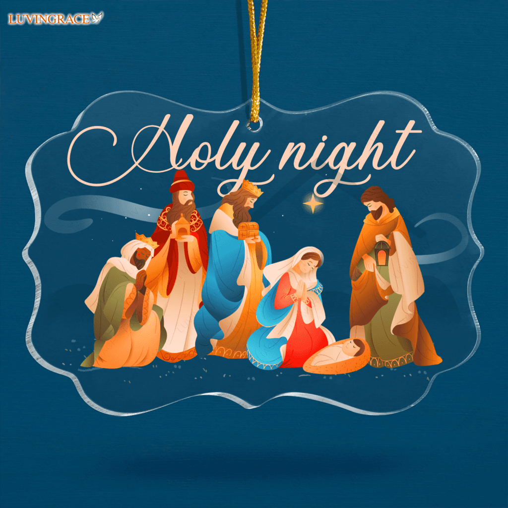 Native Scene Holy Night Transparent Ornament