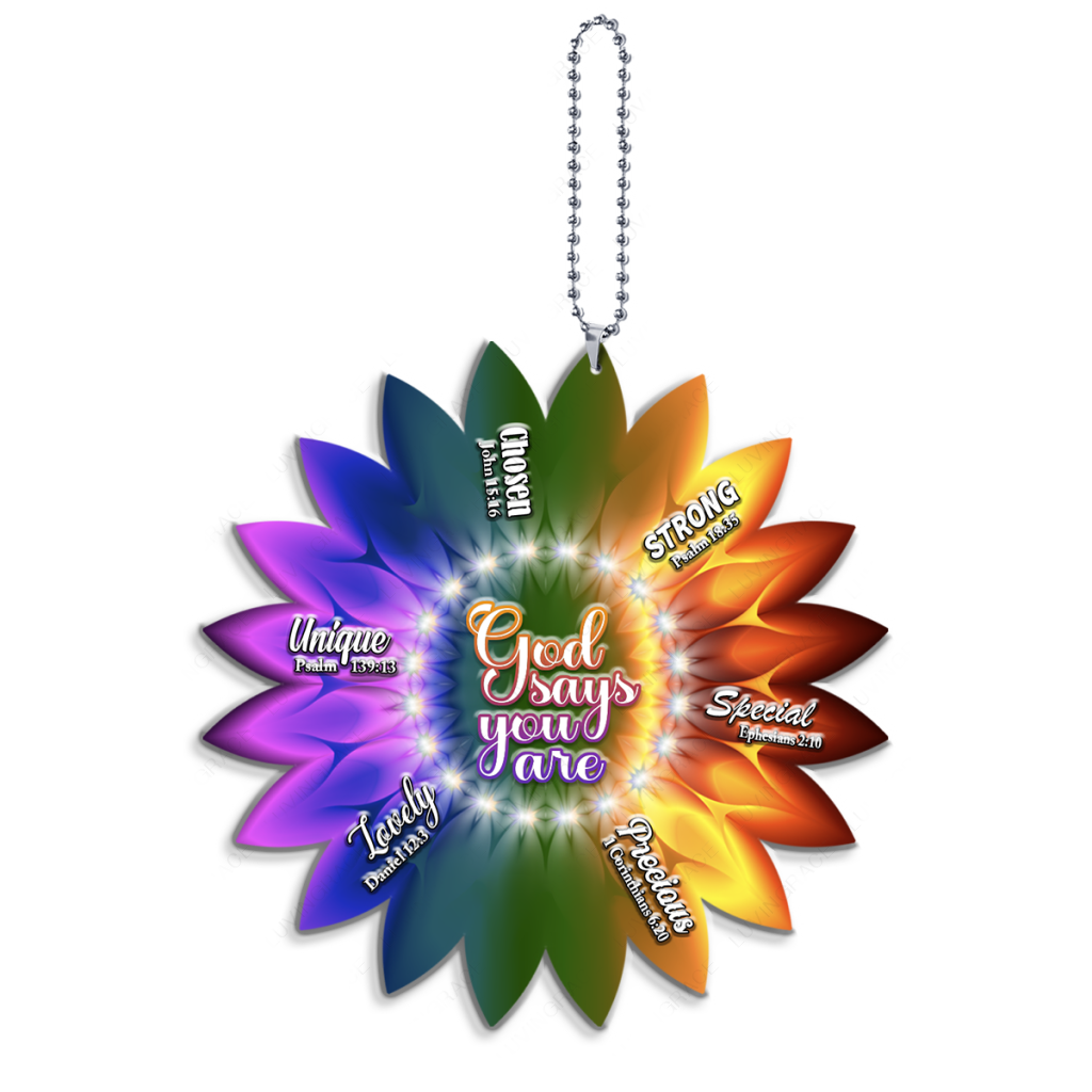 New Hologram Sunflower God Says You Are Ornament