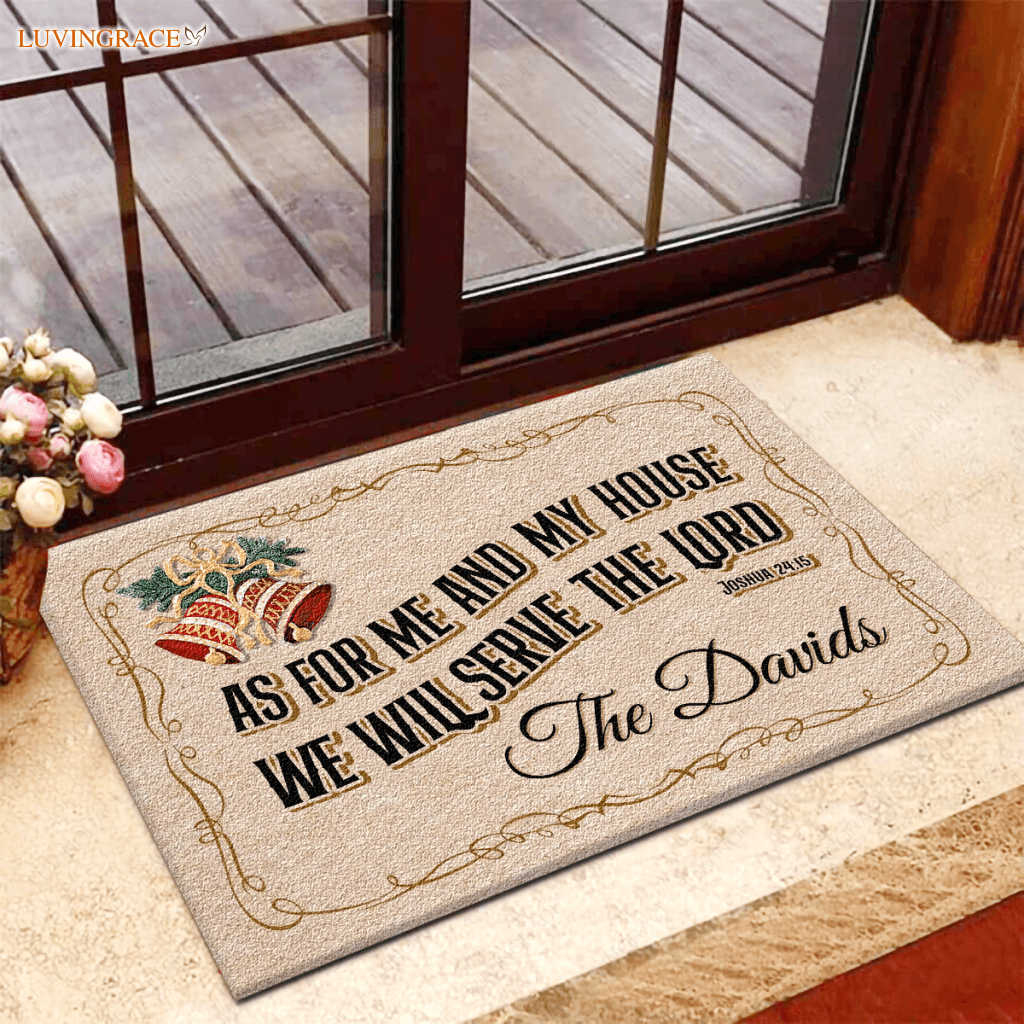 New Personalized As For Me And My House Doormat