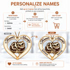 Personalized Couple Owl Ornament - Custom Names Forever and Always with Owl Couple Heart Car Ornament - Gift for Couples, Anniversary Gifts for Husband & Wife