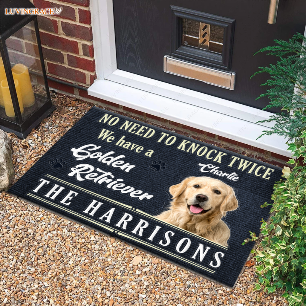 No Need To Knock Twice We Have A Dog - Personalized Custom Doormat