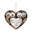 Owl Heart God Blessed Personalized Couple Ornament
