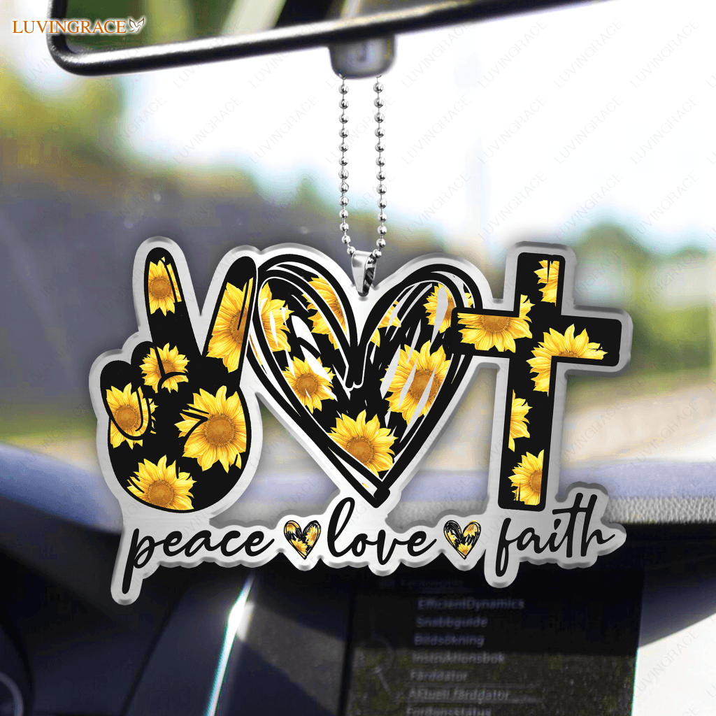 Peace Love Faith Ornament