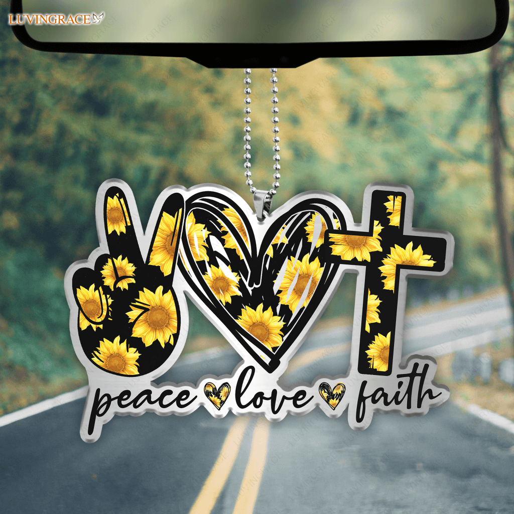 Peace Love Faith Ornament