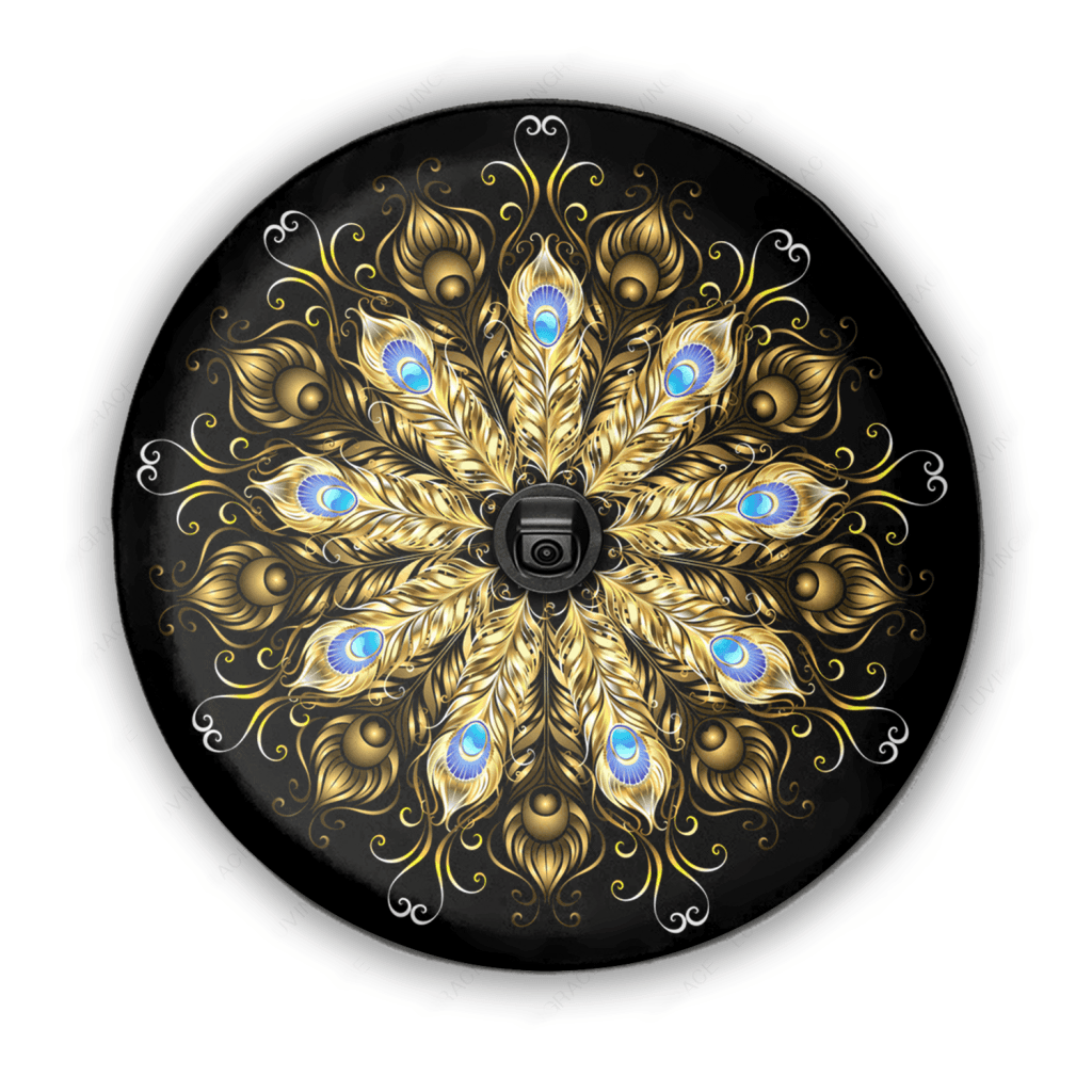 Peacock Black Moon Tire Cover Car Accessories