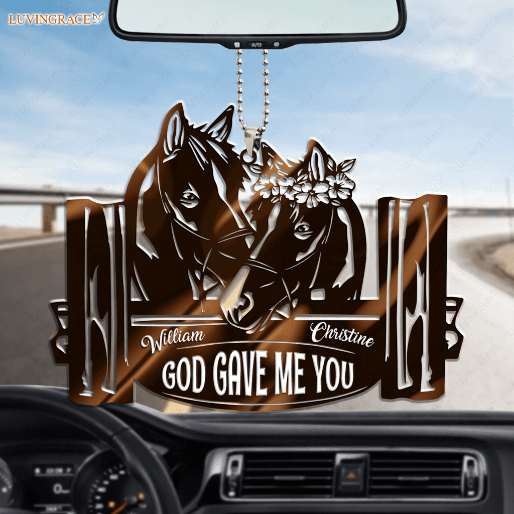 Perfect Horse Couple God Gave Me You Personalized Ornament