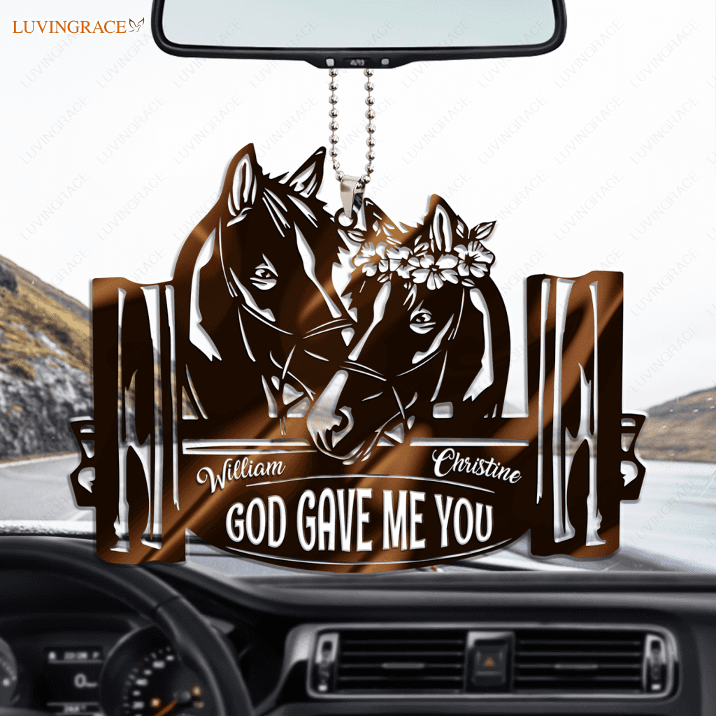 Perfect Horse Couple God Gave Me You Personalized Ornament