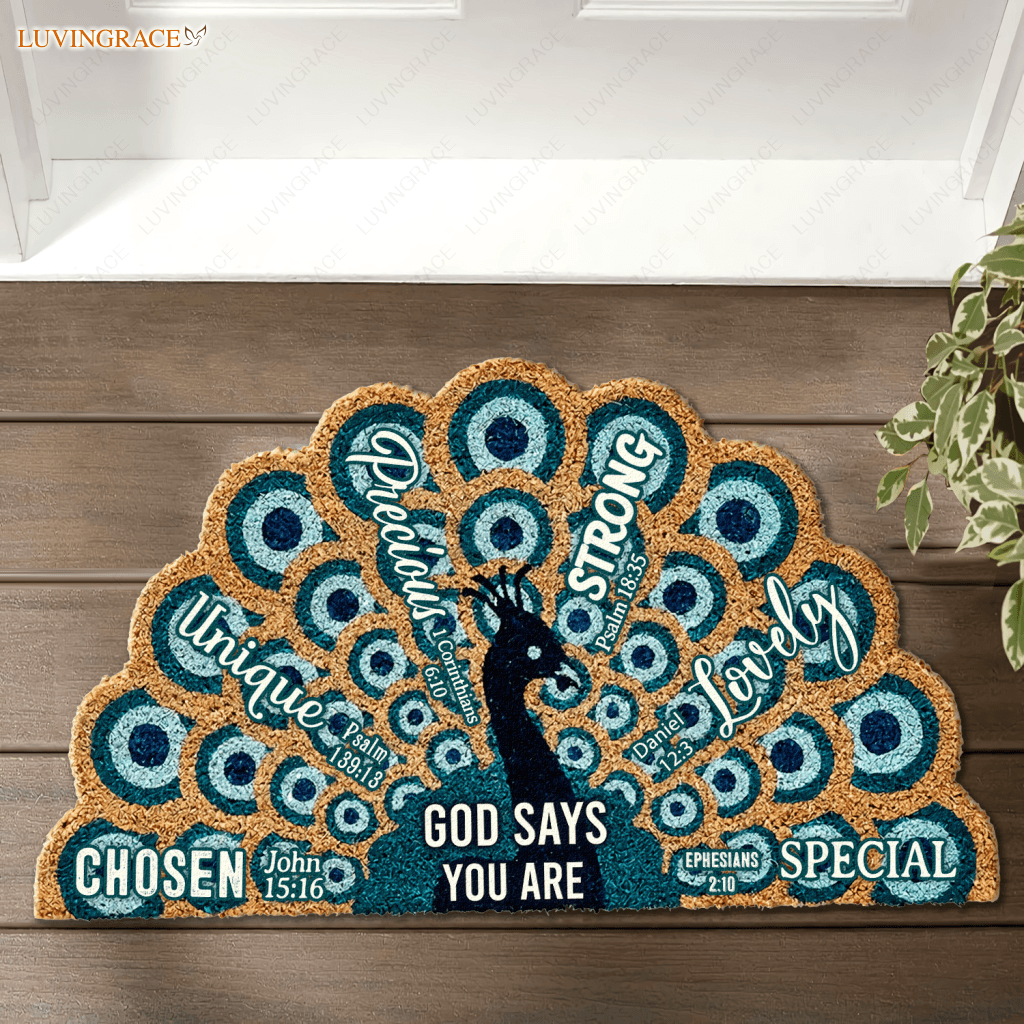 Perfect Peacock Shaped God Says You Are Doormat