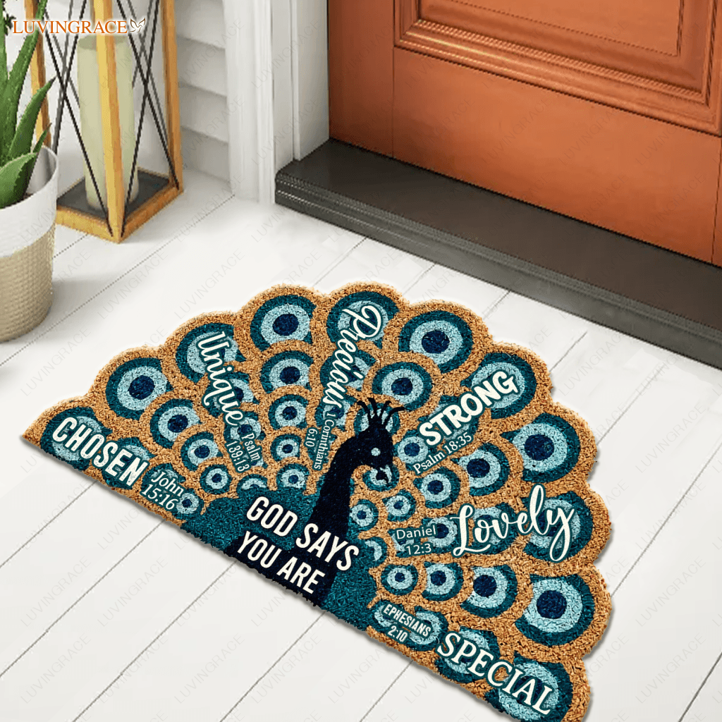 Perfect Peacock Shaped God Says You Are Doormat