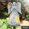 Personalized A Little Bit Of Heaven In Ourr Home Angel Plaque Stake