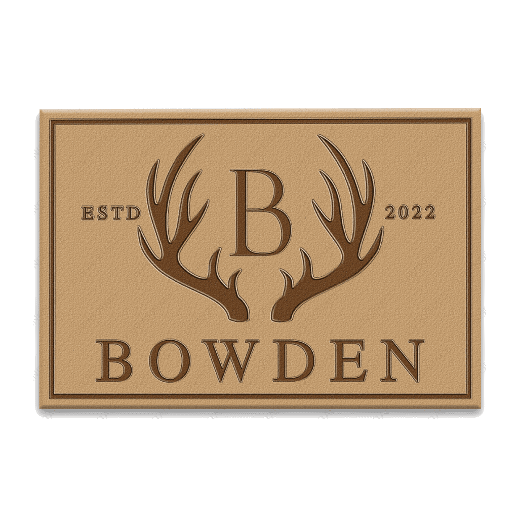 Personalized Antlers Deer Welcome Hunting Doormat