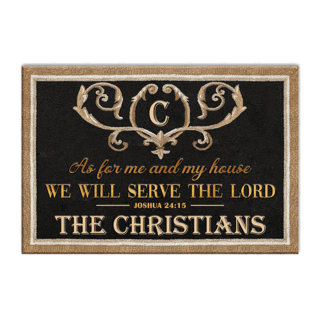 Personalized As For Me And My House Welcome Doormat