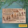 Personalized Birds On Branch Amazing Grace Wood Rectangle Sign